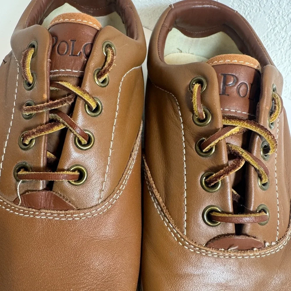 Polo Ralph Lauren Mens Vaughn‎ Soft Leather Upper Lace Up Sneaker Shoes 11.5 D